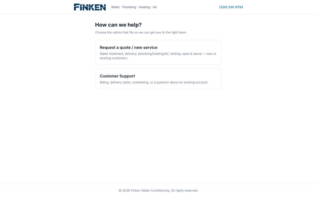 contact.finkens.com lead funnel
